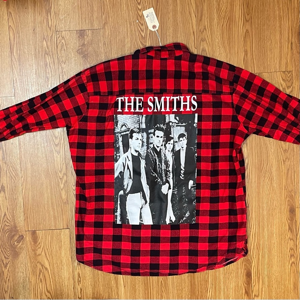 The Smiths Vintage Flannel Shirt XL Red and Black Buffalo Plaid sz XL